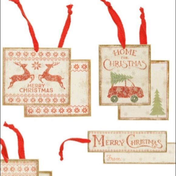 Christmas Gift Card Set of 8 Gift Wrap Decoration - Picture 2 of 3